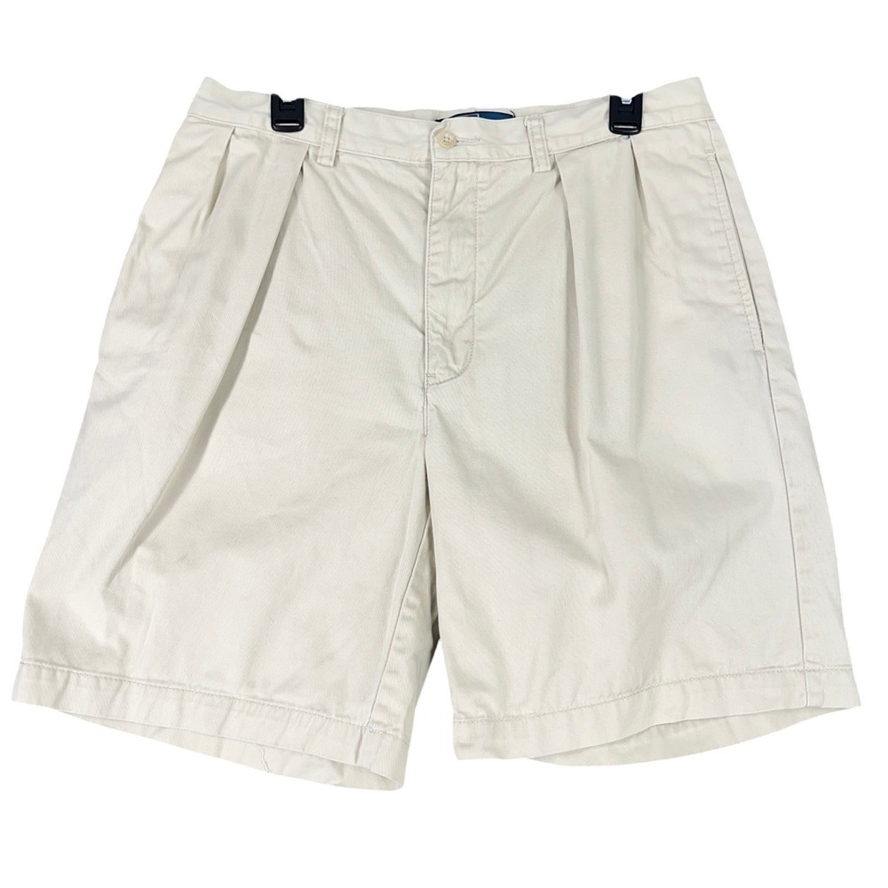 Vintage 90s Polo Ralph Lauren Tyler Pleated‎ Chino Shorts Mens 36 Classic Casual